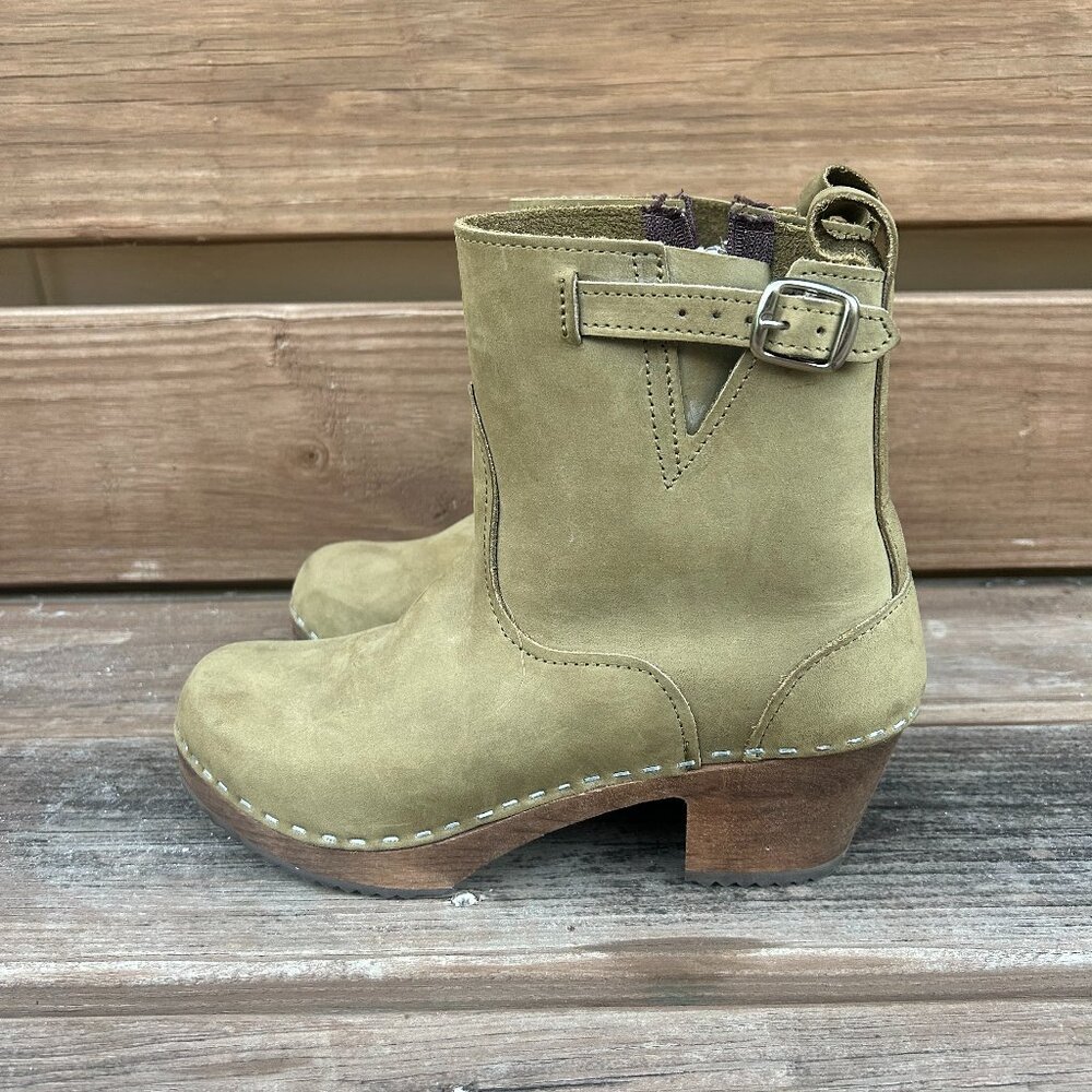 Vollsjo Swedish Wooden Clog Boots EUR 39 Brown EUC